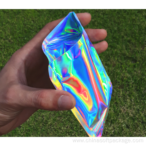 Holographic laser aluminum stand up bags